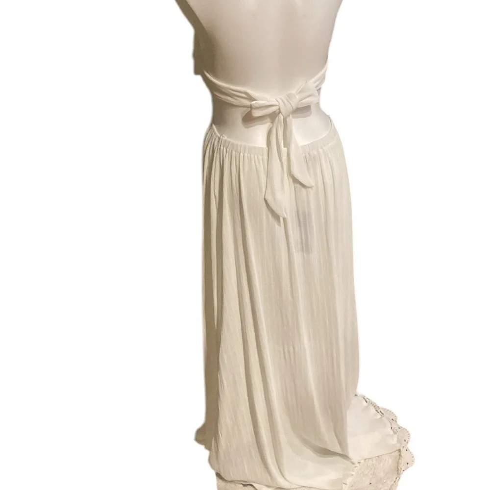 Nova luxe White Evening Wedding Beach Wedding Dress. Size L NWT - Picture 11 of 11